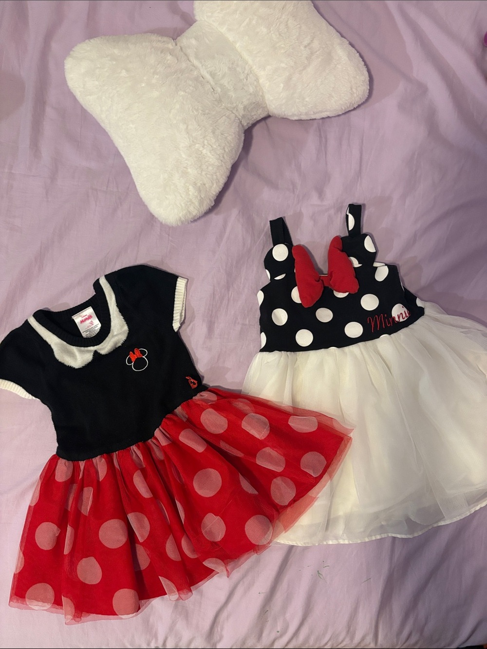 Disney Minnie Mouse Polka Dot Tulle Dress - Black, Red & White Set